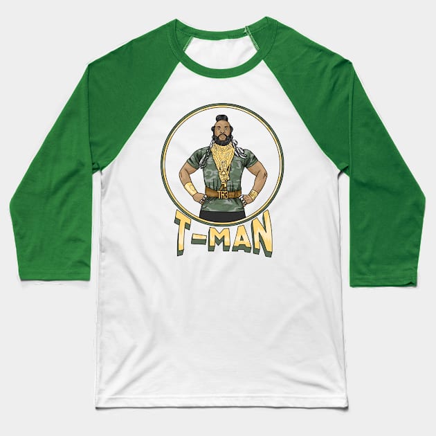 T-Man / Mr. T - Sketch Draw Baseball T-Shirt by thesportstation